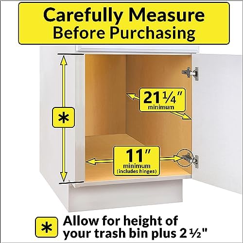 Pull-Out Trash Can Drawer – Sliding Organizer for Kitchen Cabinet or Under-Sink Use – Heavy Duty Storage Rack (Bin Not Included)