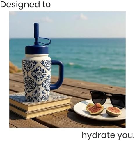 Coldest Tumbler with Handle and Coffee Lid - 100% Spill Proof Tumbler with Straw (3 Lids) - Stainless Steel Insulated Leakproof Tumblers for Women & Men - Cup Holder Friendly - 15 oz (Kissed Dream) - Image 6