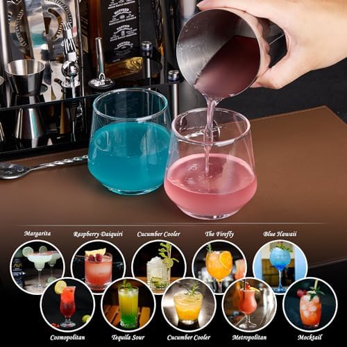 Cocktail Shaker Bartender Kit, 15 Pcs Bar Tool with Acrylic Stand