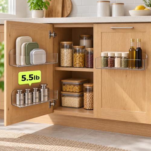 Spice Organizer for Cabinet, Spice Rack Storage Wall Mount, 4 Pack