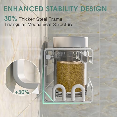 4 Pack Wall Mounted Spice Rack for Kitchen Cabinet,RV,Camper,White