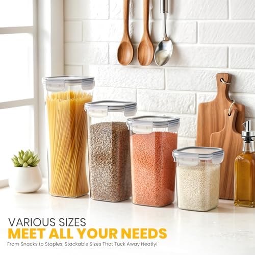 Plastic Airtight Food Storage Containers Sets with Lids, 24 Pack