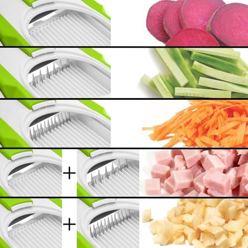 Pump'n'Slice Vertical Mandoline, Food Slicer & Chopper, Safe