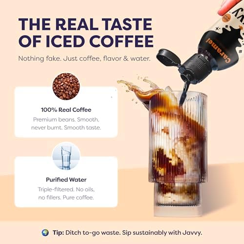 Javvy Cold Brew Coffee Concentrate Instant Coffee, Caramel