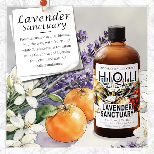 HIQILI Lavender Sanctuary Fragrance Oil for Diffuser, Soap & Candle Craft - Image 2