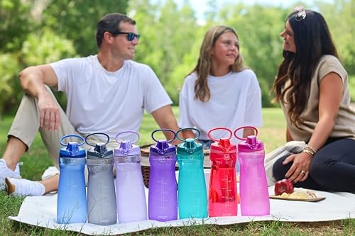 Pogo 64oz Plastic Water Bottle with Chug Lid and Carry Loop, Purple - Image 2