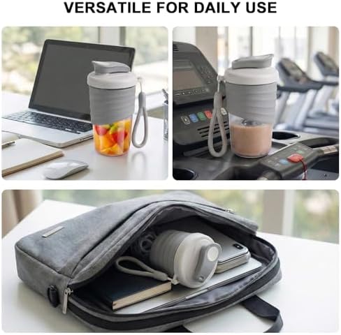 X SIM FITNESSX 530ML Protein Shaker Bottle, Small Portable Mixer Cup, BPA Free (Gray) - Image 2