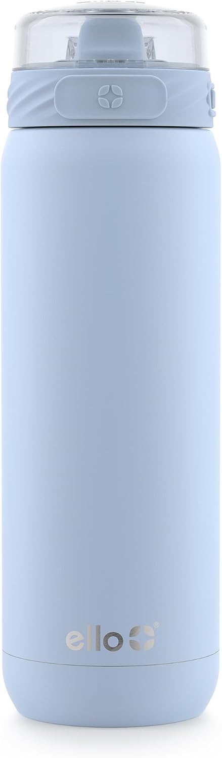Cooper 32oz Insulated Stainless Steel Water Bottle with Straw, Blue