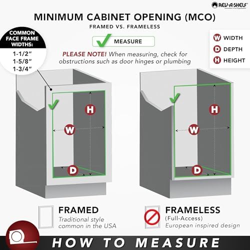 Tip-Out Sink Tray for Cabinets, Min Opening 13.25"W, 2 Pack