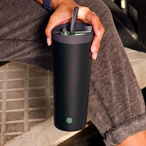 BlenderBottle Tumbler 2-in-1 Stainless Steel Shaker Bottle 24 oz, Midnight - Image 5