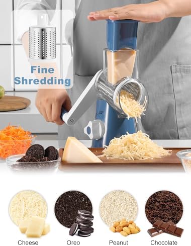 GDL Cheese Grater Hand Crank, Rotary Cheese shredder, Vegetable Slicer - Image 4