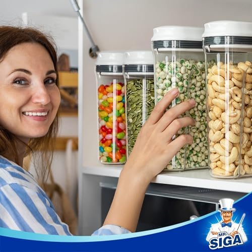Airtight Cereal Dispenser Set, Storage Containers for Dry Goods