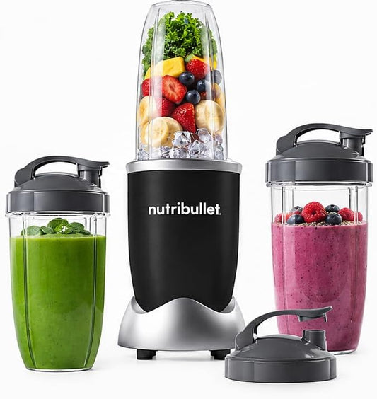 NutriBullet Pro 900W Single-Serve Blender Exclusive Bundle (Black Stainless) by Unknown