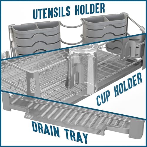 Dish Drying Rack, Silver