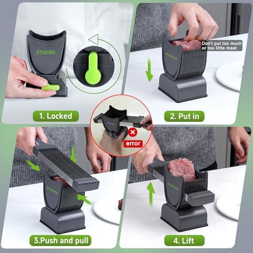 Meat Slicer for Fresh Raw Meat, Manual Fresh Meat Slicer Cutter (2 or 4 mm)