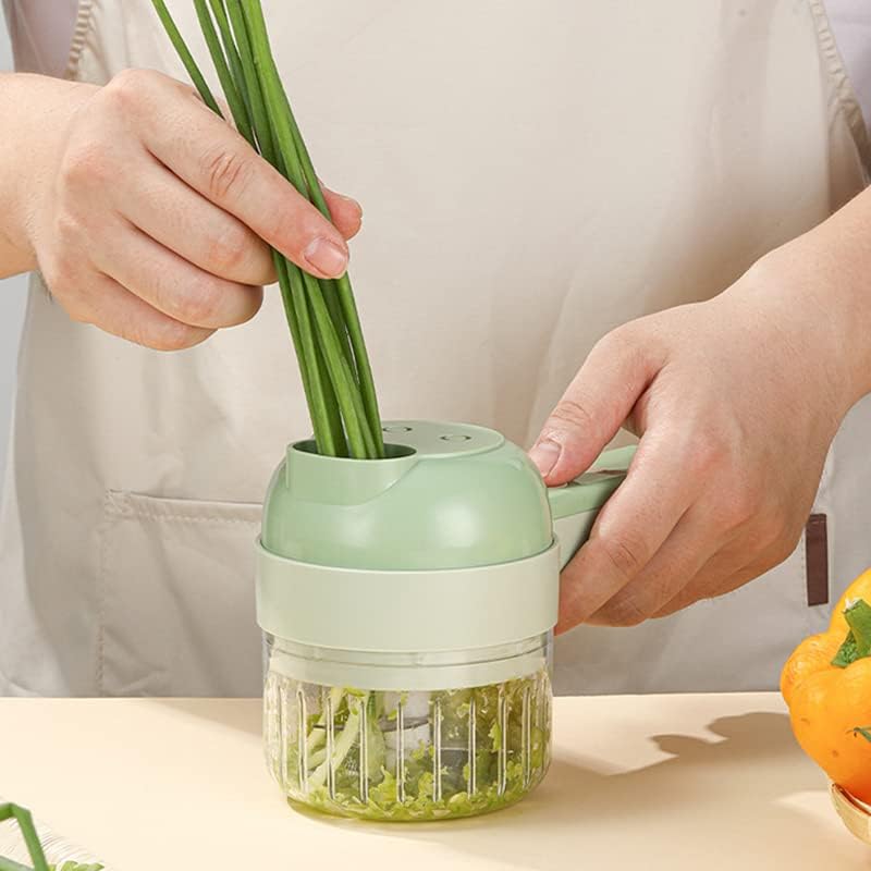 Kitchen Goods Electric Vegetable Cutter Set - 4 in 1 Portable, Rechargeable, Wireless Food Processor & Chopper Machine for Pepper, Garlic, Onion, Celery & Meat (Type1) - Image 5