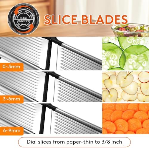 Mandoline Slicer for Kitchen, Mandolin and Julienne for Vegetables