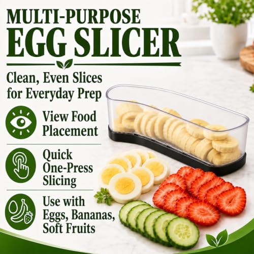 Egg Slicer for Hard Boiled Eggs, Transparent Body Fruit Slicer