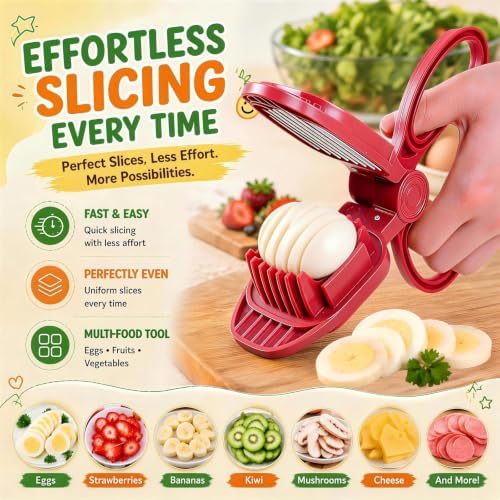 Egg Slicer for Hard Boiled Eggs - with 304 Stainless Steel Blades - Image 2