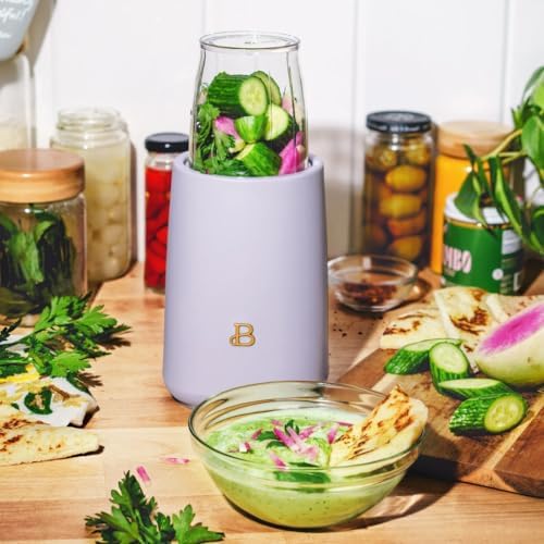 Personal Blender 12-Piece Set, 240W Motor, Emulsifying Stainless Steel Blade System, 16oz Travel Cup with Straw, BPA-Free Dishwasher Safe Jars (Lavender) - Image 2