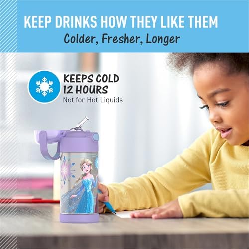 FUNTAINER Water Bottle with Straw, 12oz, Frozen 2