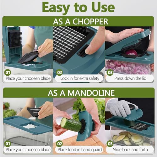 Multifunctional Vegetable Chopper & Mandoline Slicer, Veggie Chopper - Image 3