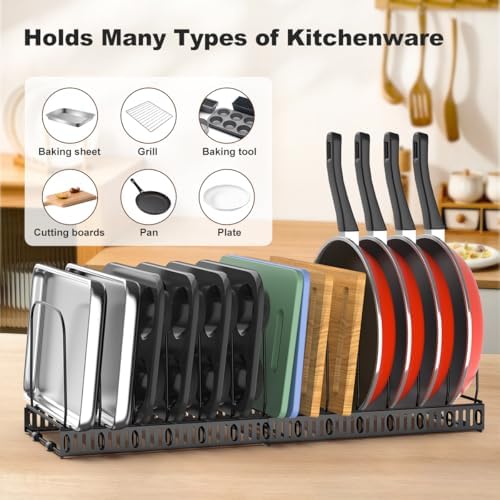 Cutting Board and Baking Tray Cookie Sheet Organizer, Black