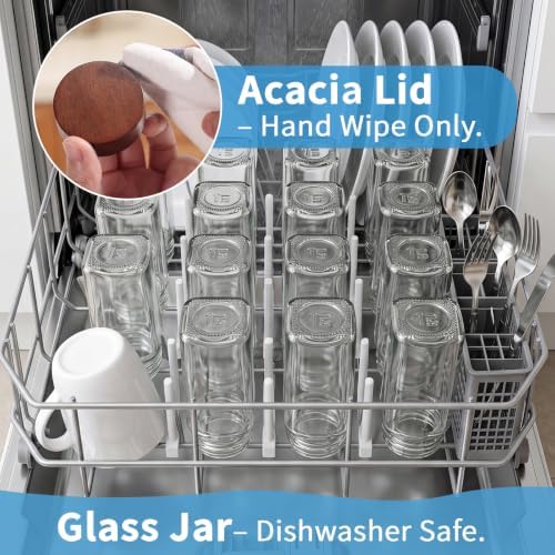 Glass Spice Jars with Labels, 24pcs 4oz Seasoning Organizer Jars
