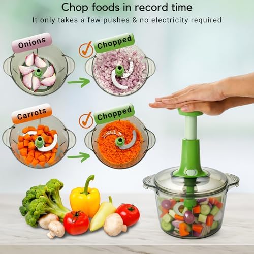 Brieftons Express 8.5-Cup Large Manual Vegetable Chopper and Veggie Cutter - Image 3