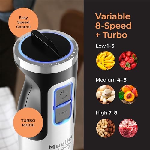 MuellerLiving Immersion Hand Blender - Full Set 7 Attachments, 8 speed - Image 5