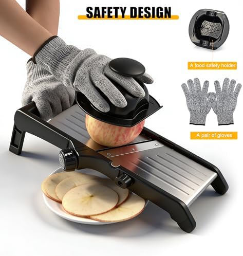 Mandoline Slicer for Kitchen, 7-in-1 Adjustable Vegetable Slicer