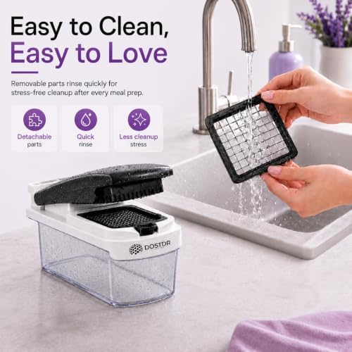 Compact Premium Vegetable Chopper Container Graded Stainless Steel & ABS