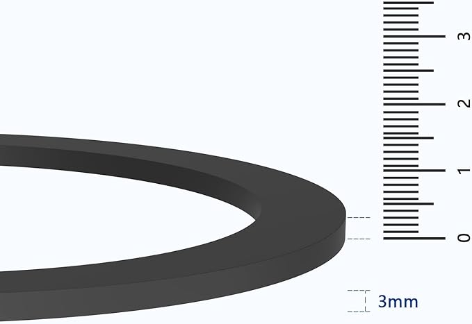 Kone Sink Strainer Gasket Seal Rings, 4 Pack Washers & Lock Nut Fit 3-1/2 Inch Kitchen Sink Drains, No Plumber's Putty Required
