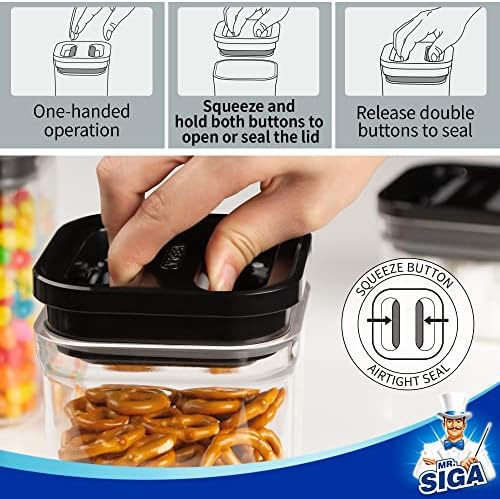 4 Pack Airtight Food Storage Container Set for Pantry Organization