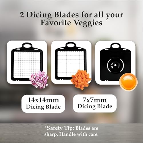 Vegetable Cutter 12-in-1, Multi-Purpose Vegetable Slicer and Chopper with 7 Interchangeable Blades, Container, Egg Separator, Hand Protector & Cleaning Brush – Vegetable Choppers & Salad Cutter - Image 3