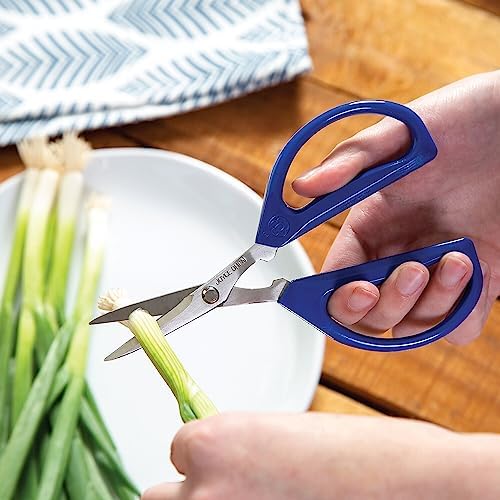 Joyce Chen Original Unlimited Kitchen Scissors All Purpose Dishwasher Safe Kitchen Shears With Comfortable Handles, Blue