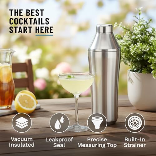 Hybrid Cocktail Shaker, Vacuum Insulated Stainless Steel, 28 oz