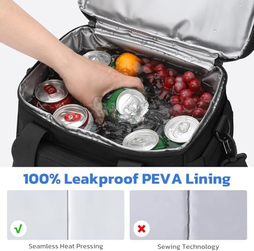 Insulated Lunch Box, 20L Double Deck Cooler Bag for Men Women