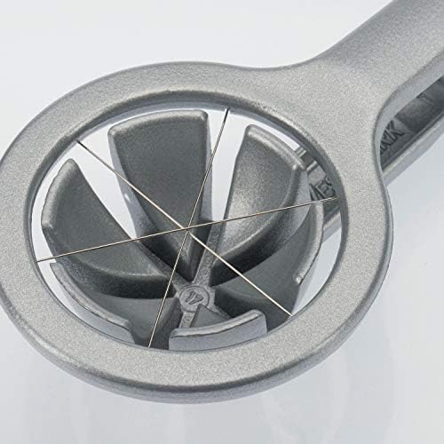 Wedge Egg Slicer - Heavy-Duty Aluminum Cutter with Stainless Steel Blades for Wedge Slices, Multi-Purpose Wedger for Eggs, Mushrooms, Strawberries & Kiwi, Kitchen Essentials