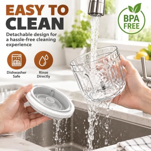 Electric Garlic Chopper 400ML, Cordless Mini Food Chopper Rechargeable