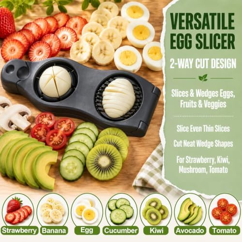 NOVANO 2 in 1 Egg Slicer for Hard Boiled Eggs - Image 4