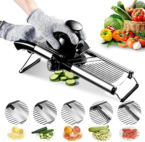 Mandoline Slicer for Kitchen, Mandolin and Julienne for Vegetables
