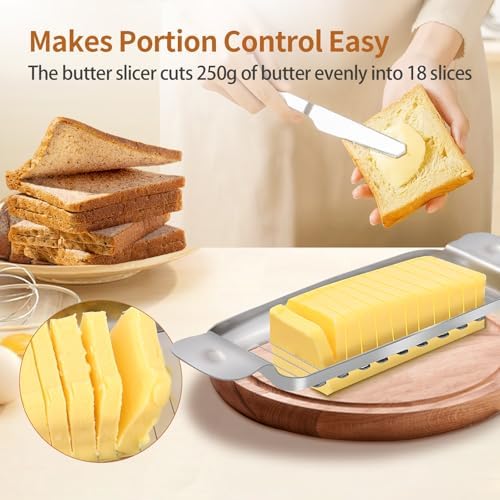 Stainless Steel Butter Slicer, Butter Cutter for Uniform 1/4-Inch Slices - Image 5