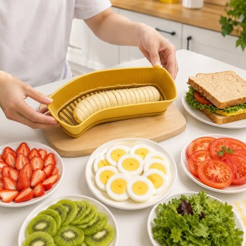 Large Banana Slicer, Strawberry and Egg Slicer, Kitchen Gadget - Image 2