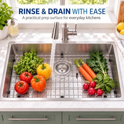 Kitchen Sink Grid and Sink Protectors, 26" Stainless Steel Sink Grids