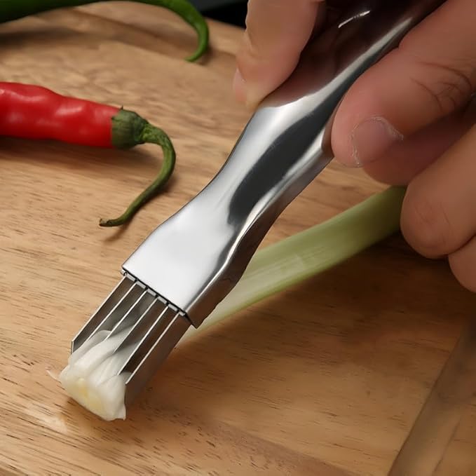 Shred Silk The Knife, 2024 New Stainless Steel Chopped Green Onion Knife, Food Speedy Chopper, Sharp Scallion Shredding Cutter, Kitchen Vegetable Cutter Household Multifunctional Food Slicer(4pcs)