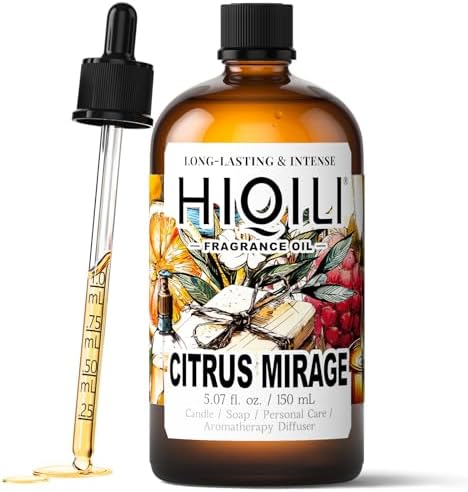 HIQILI Citrus Mirage Fragrance Oil for DIY Candle & Skin Care - 5.07 Fl Oz by HIQILI