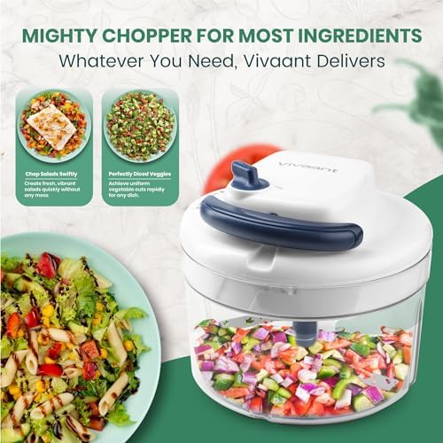 Hand Pull Manual Food Chopper, Onion Chopper Vegetable Cutter Dicer