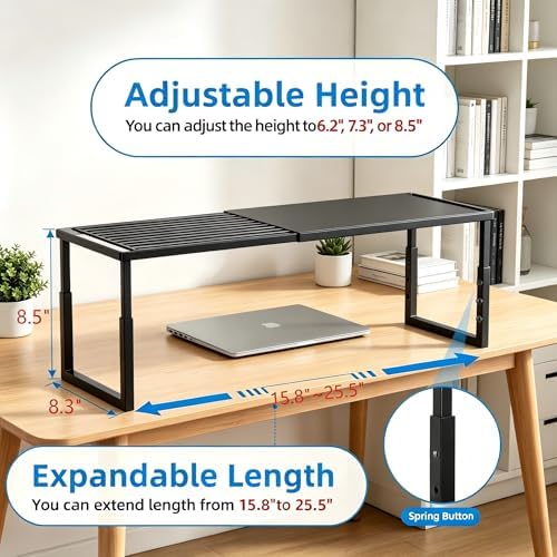 Cabinet Shelves, 2 Pack Stackable Shelves for Pantry Storage