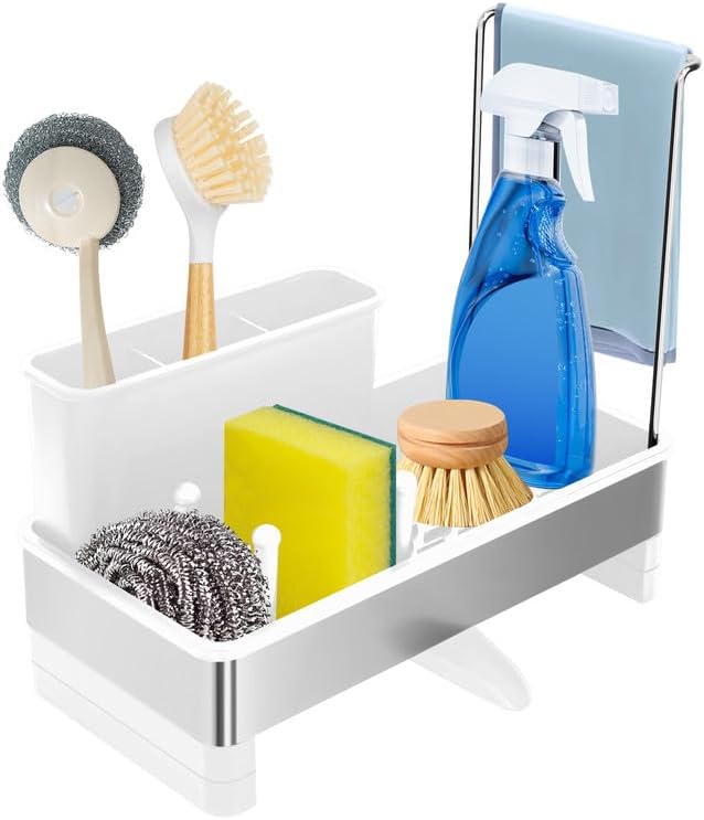 Sponge Holder for Kitchen Sink,Stainless Steel Sink Caddy